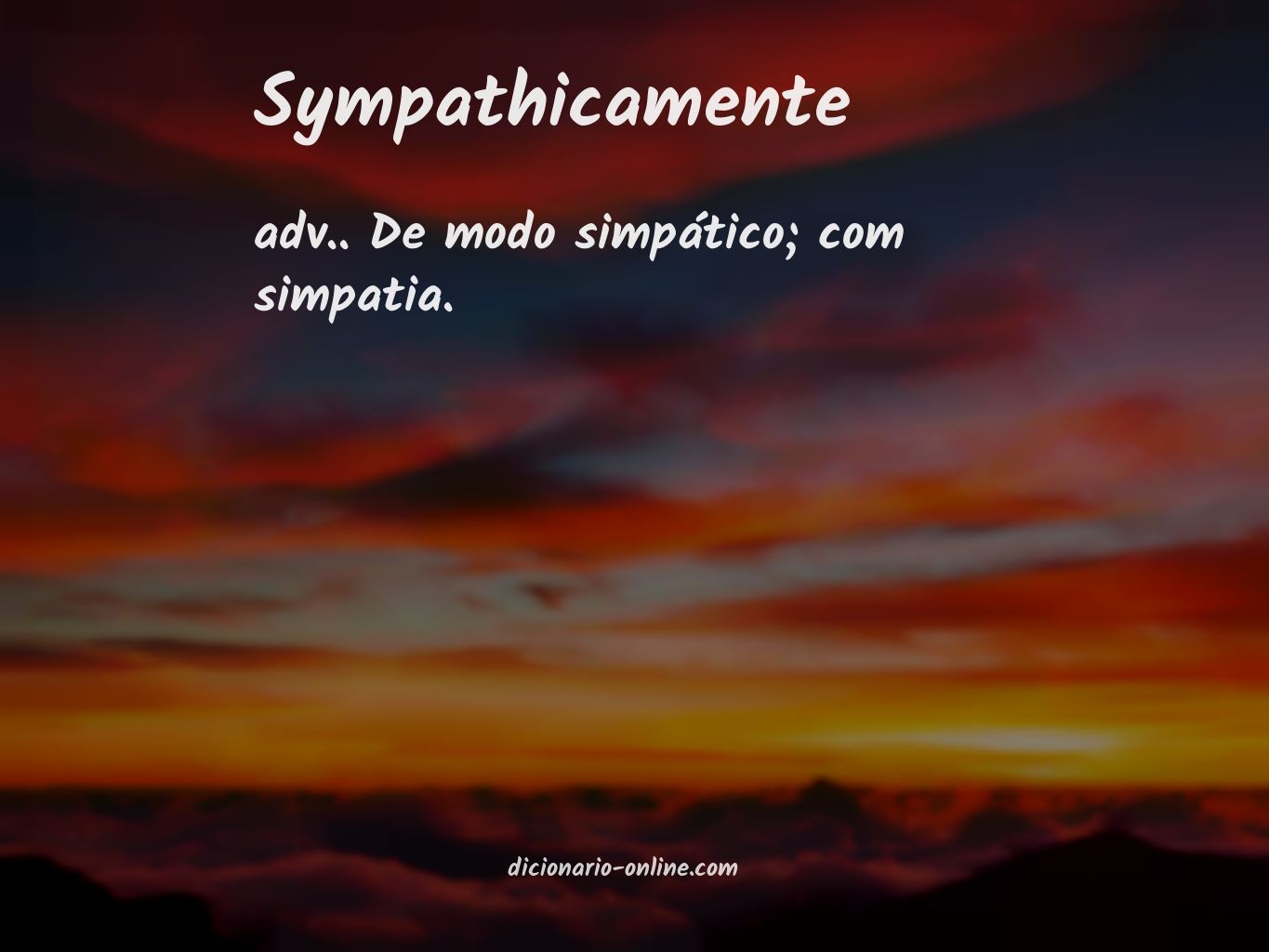 Significado de sympathicamente