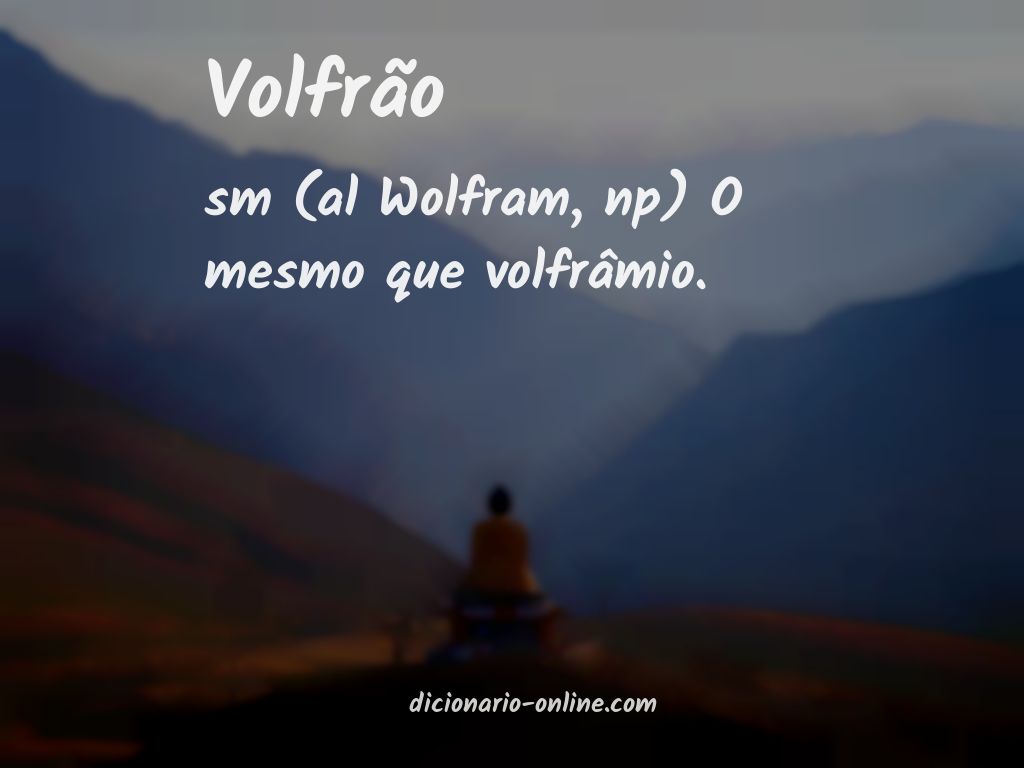 Significado de volfrão