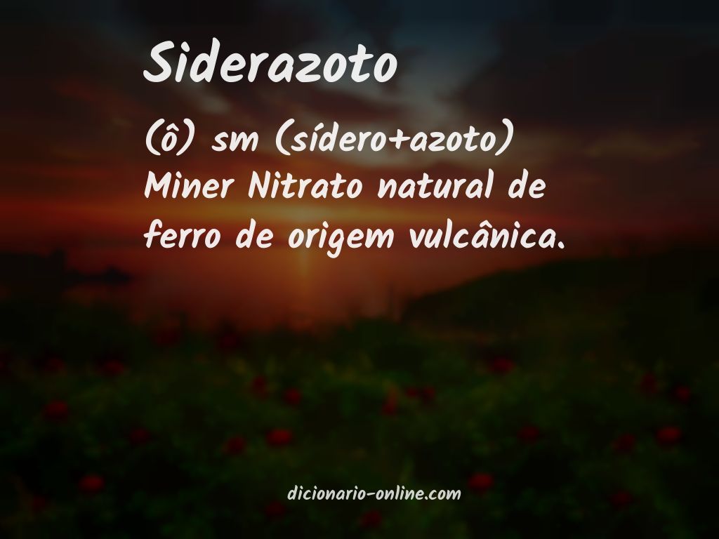 Significado de siderazoto