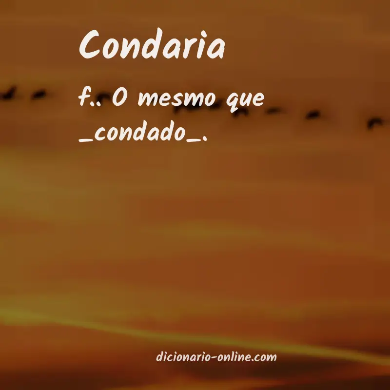 Significado de condaria