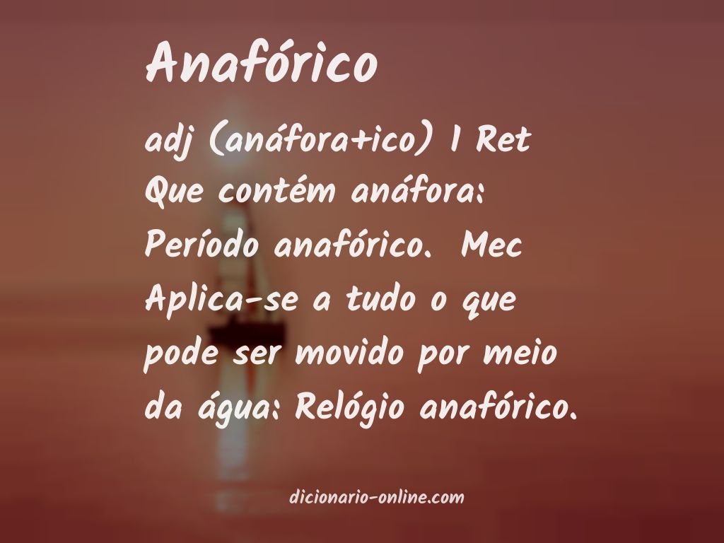 Significado de anafórico