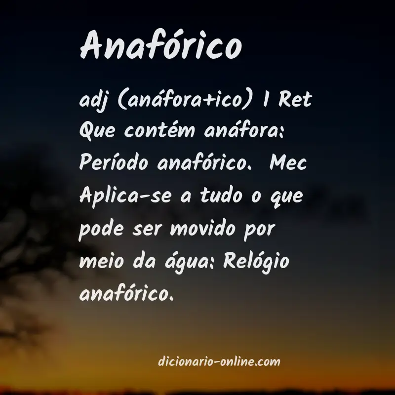 Significado de anafórico