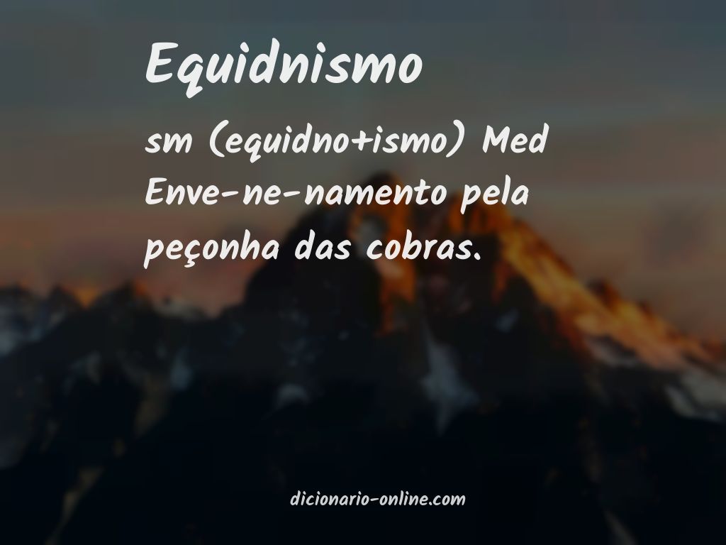 Significado de equidnismo