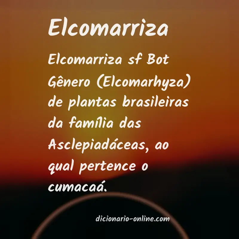 Significado de elcomarriza