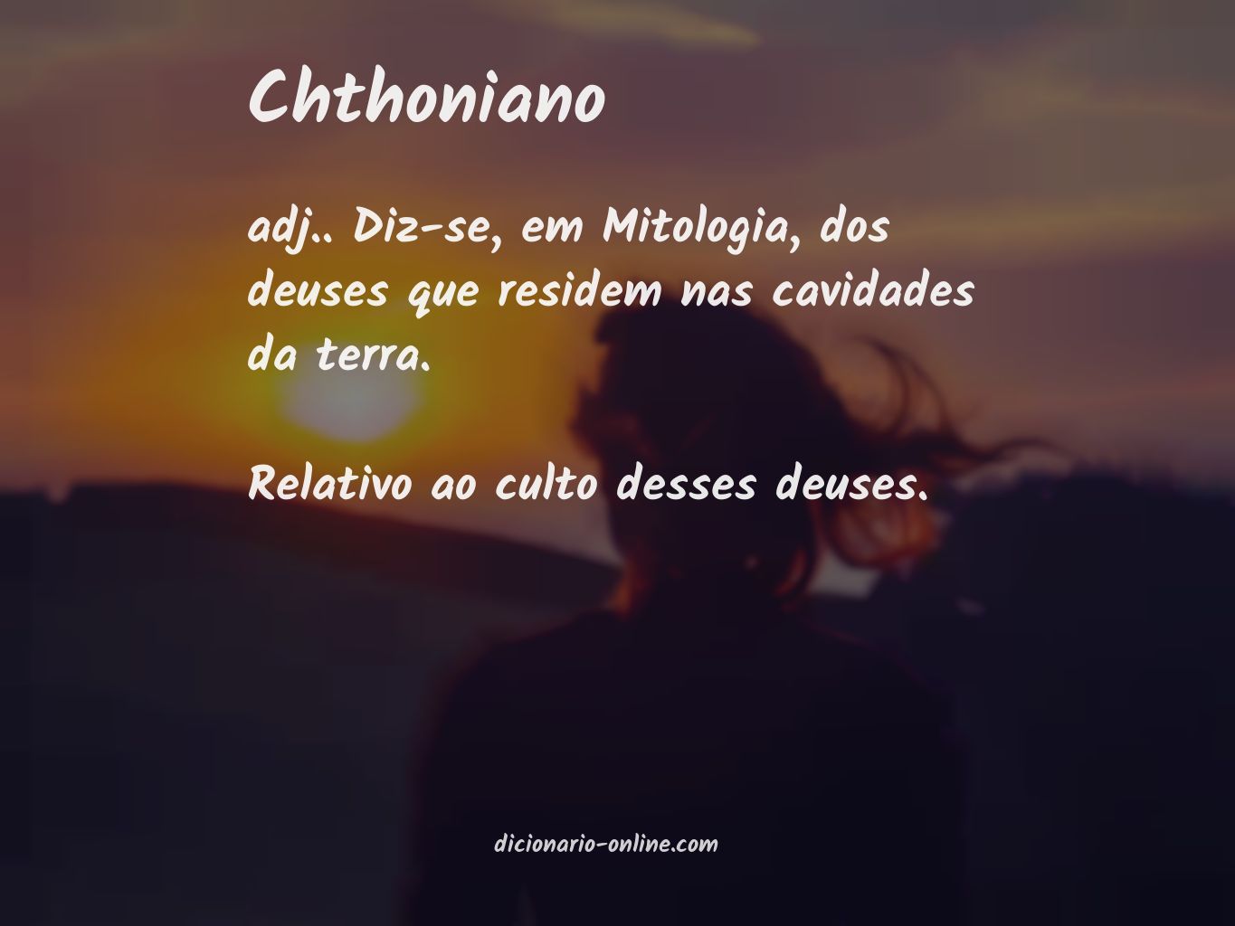 Significado de chthoniano