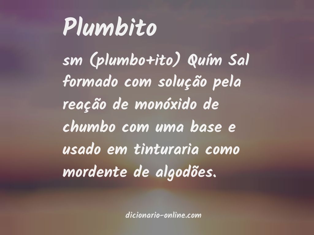 Significado de plumbito