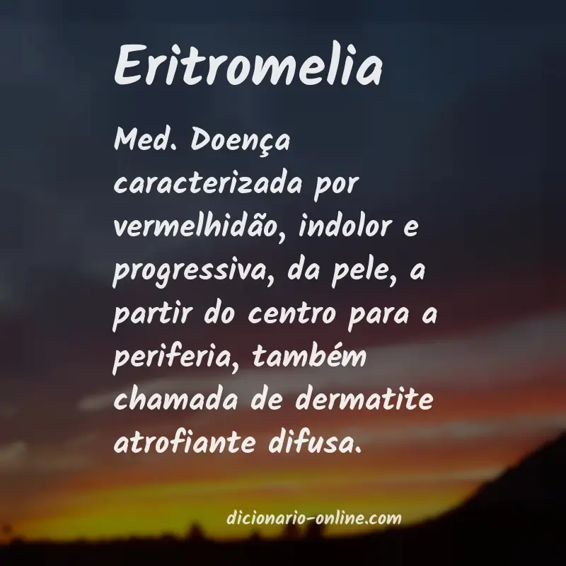 Significado de eritromelia