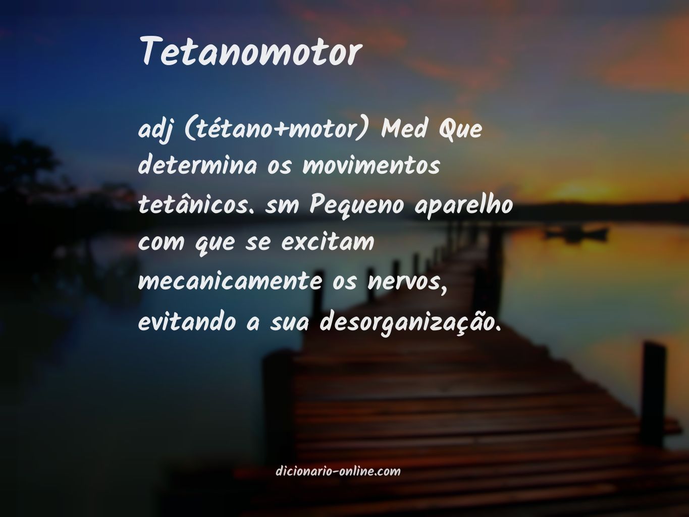 Significado de tetanomotor