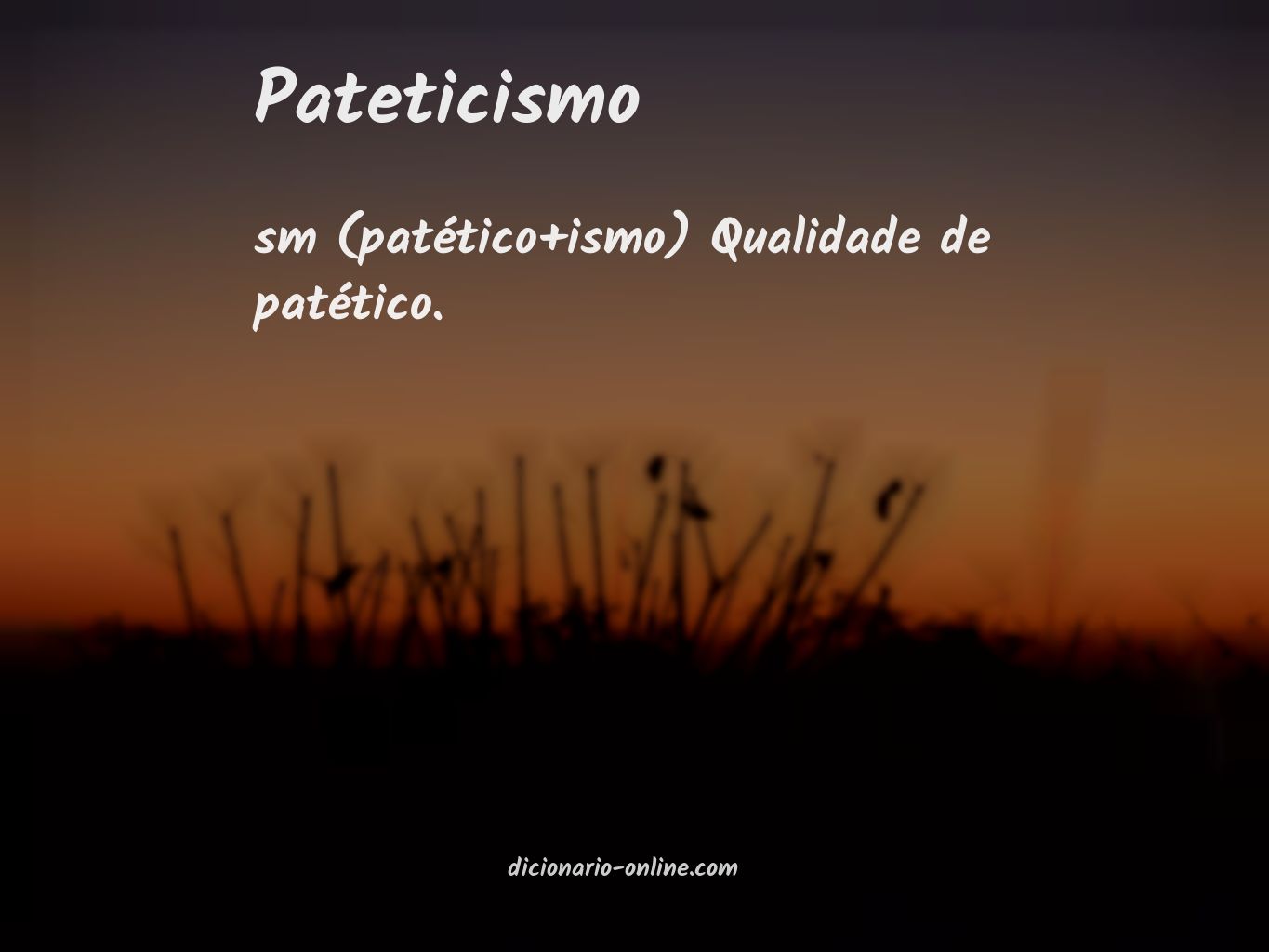 Significado de pateticismo