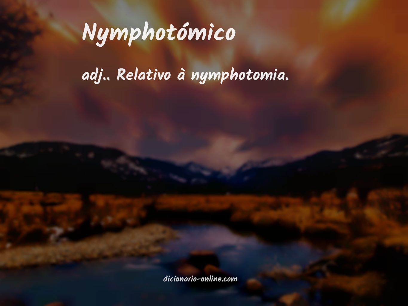 Significado de nymphotómico