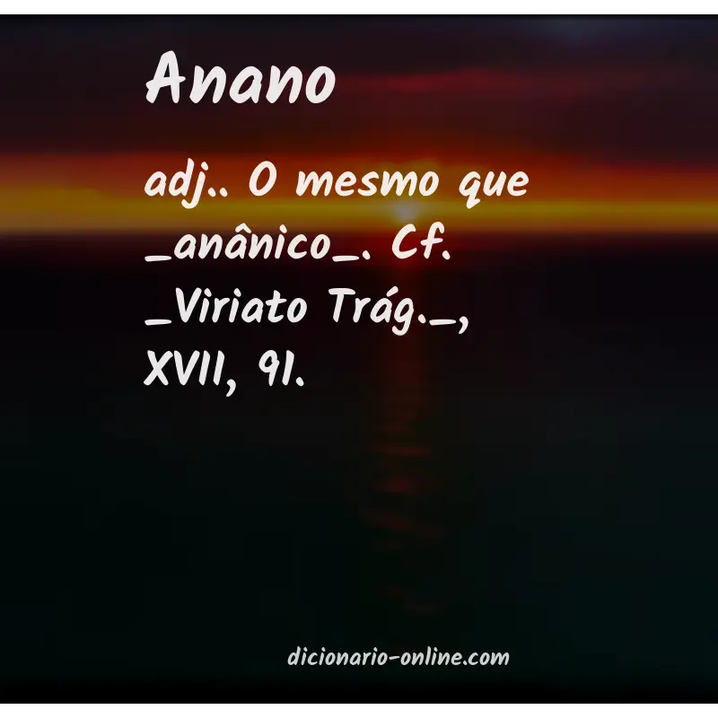 Significado de anano