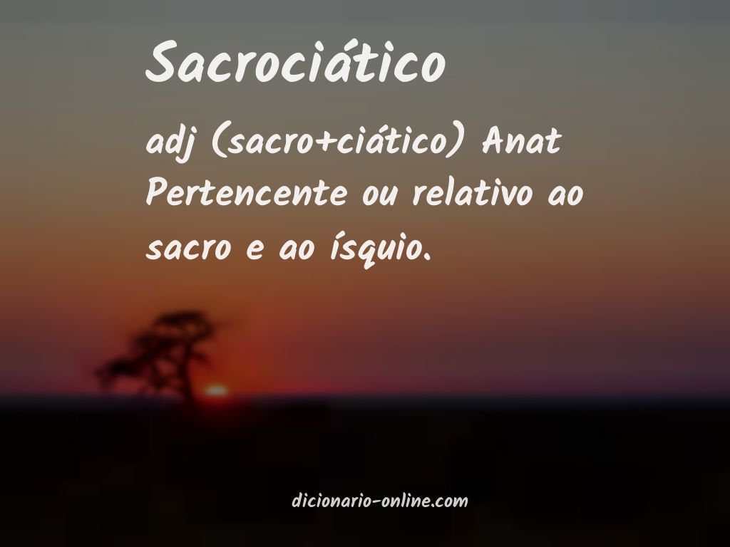 Significado de sacrociático