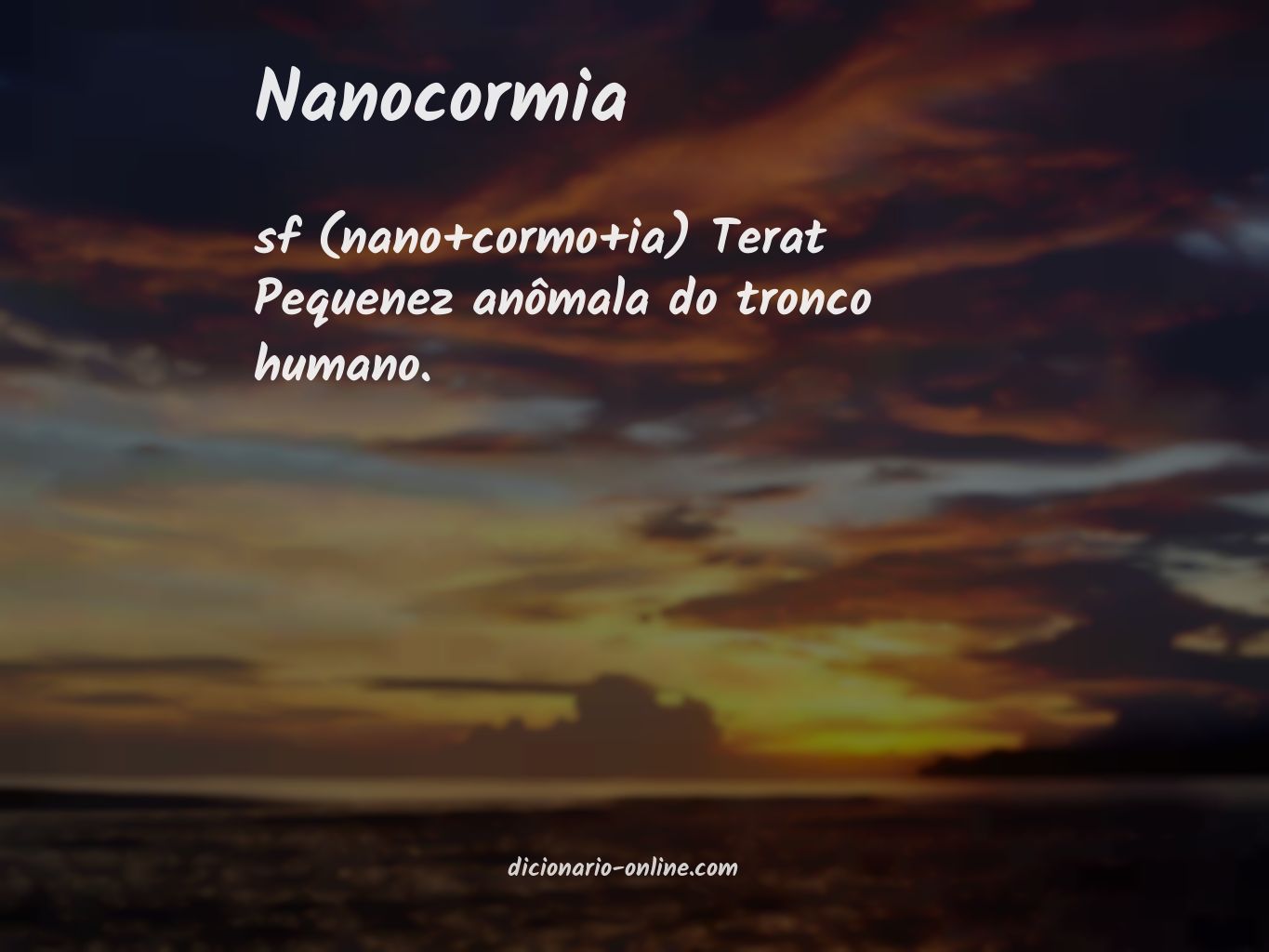 Significado de nanocormia
