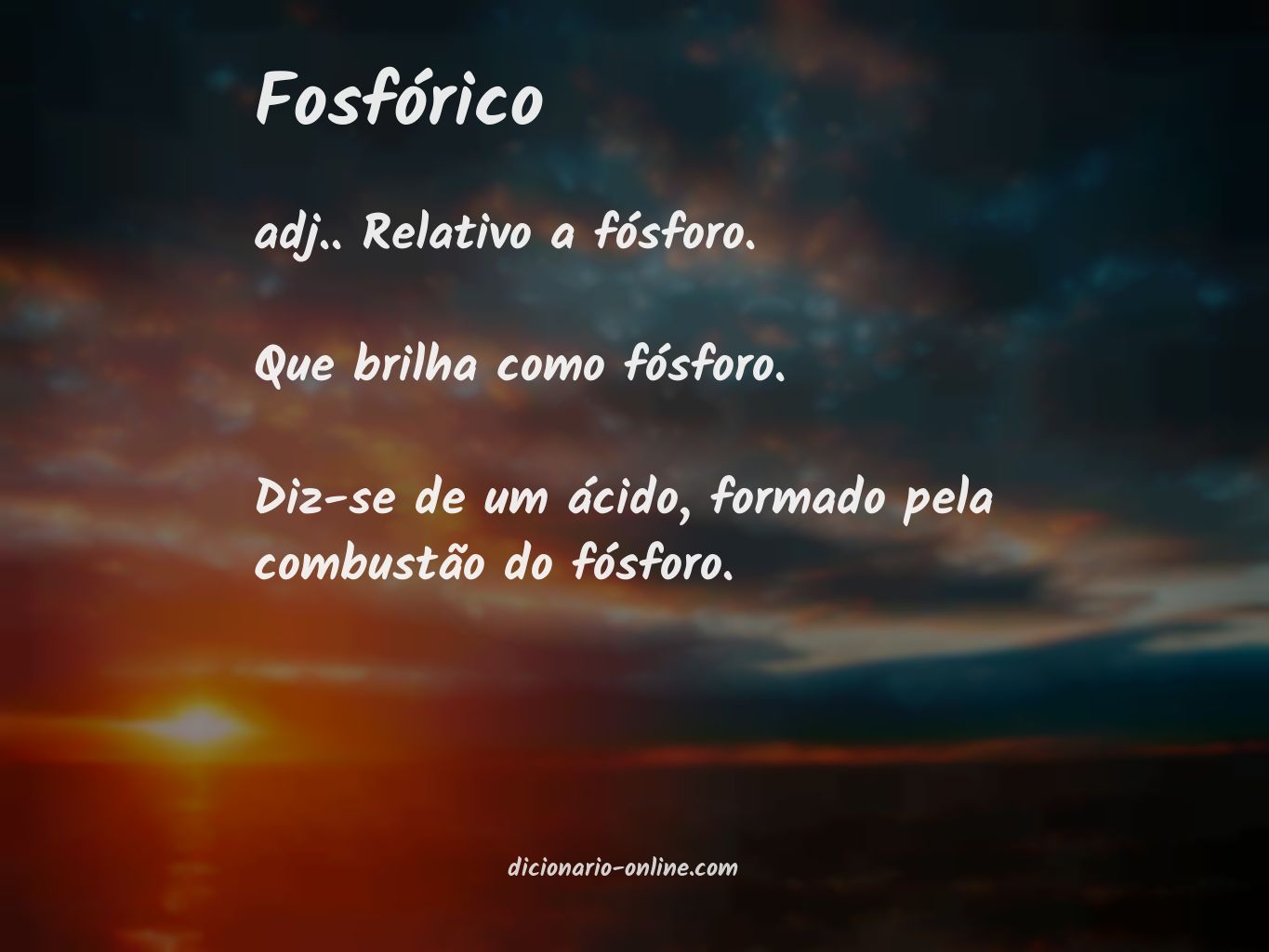 Significado de fosfórico