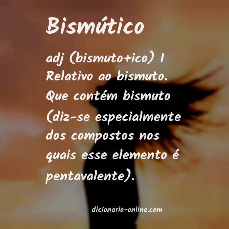 Significado de bismútico