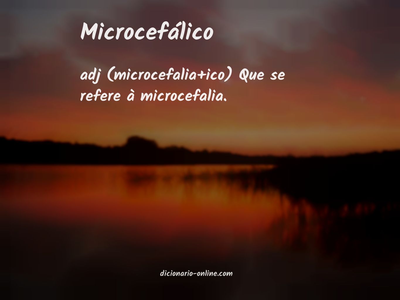 Significado de microcefálico