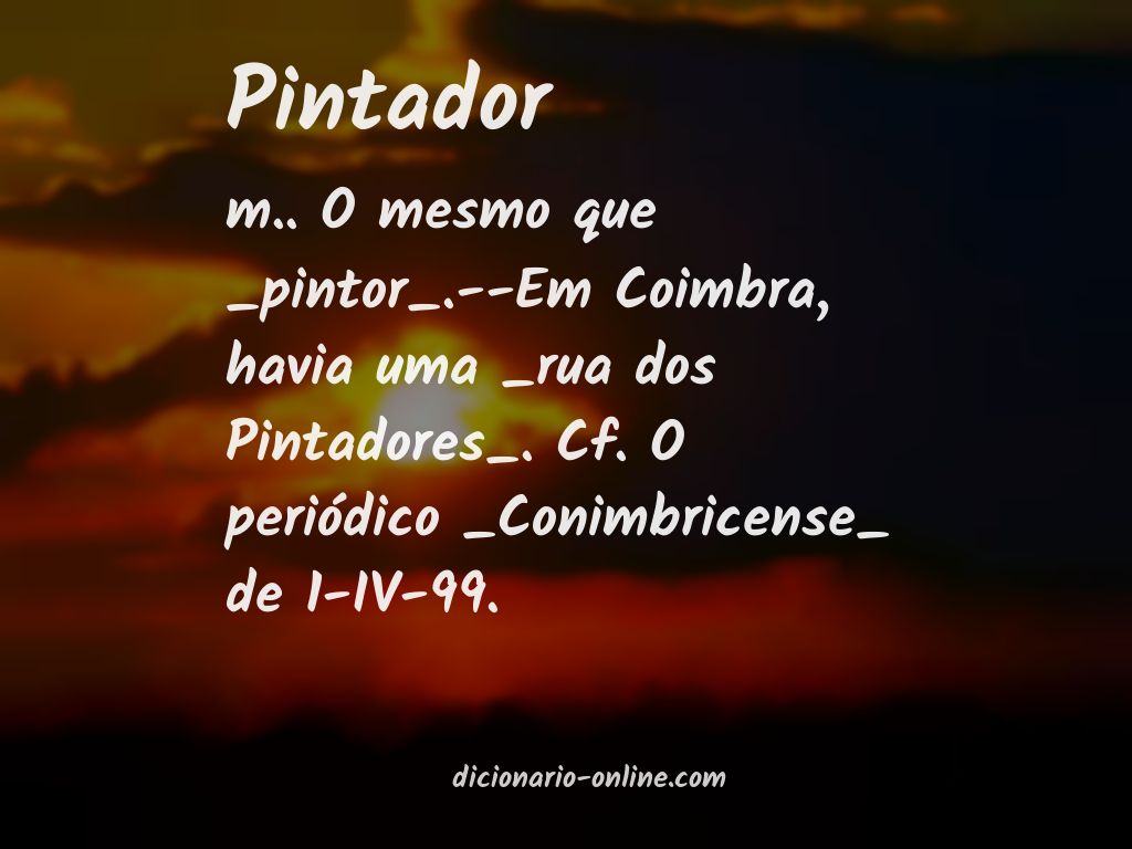 Significado de pintador