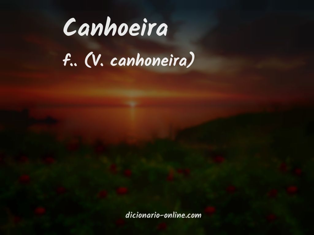 Significado de canhoeira