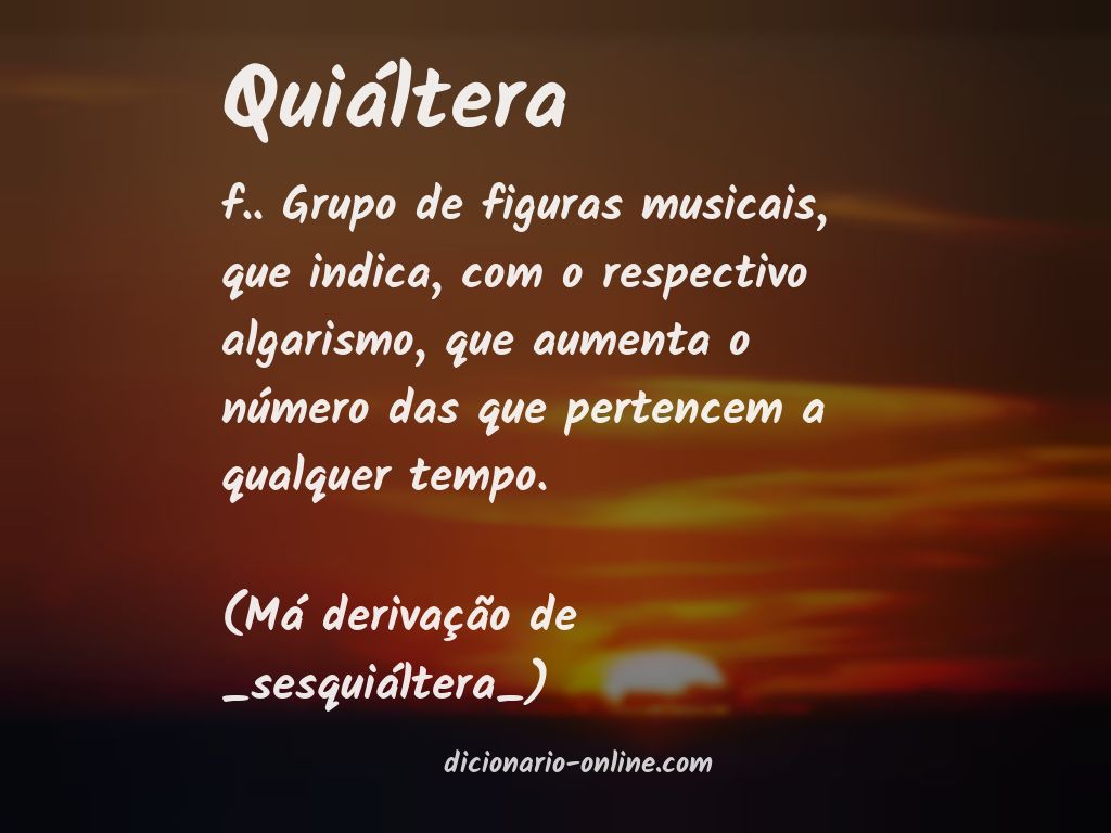 Significado de quiáltera