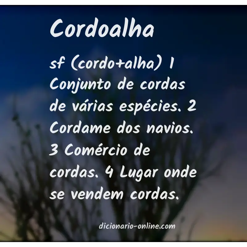 Significado de cordoalha
