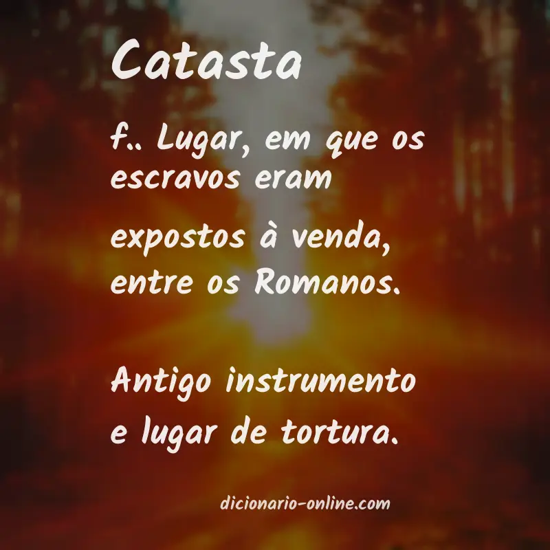 Significado de catasta