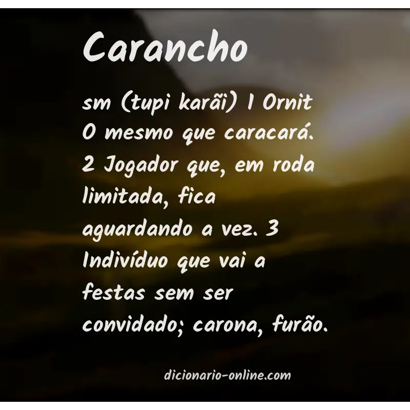 Significado de carancho