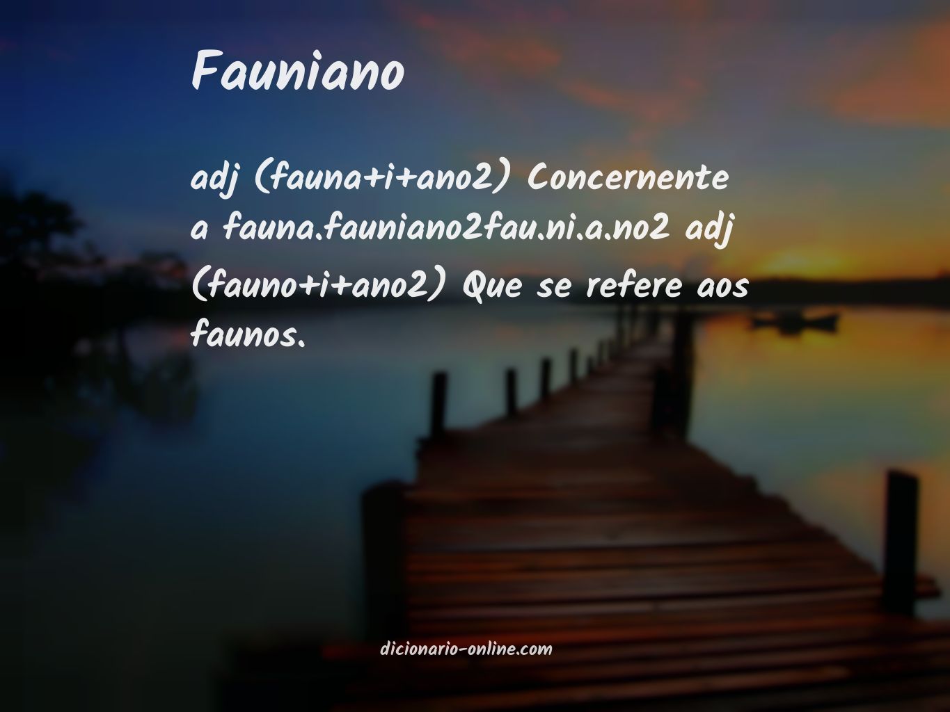 Significado de fauniano