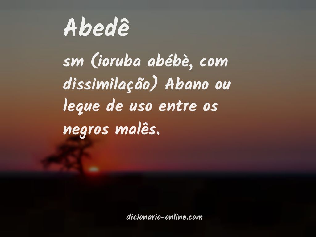 Significado de abedê