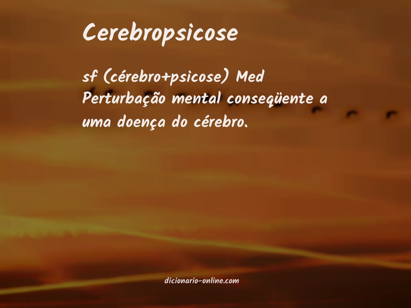 Significado de cerebropsicose