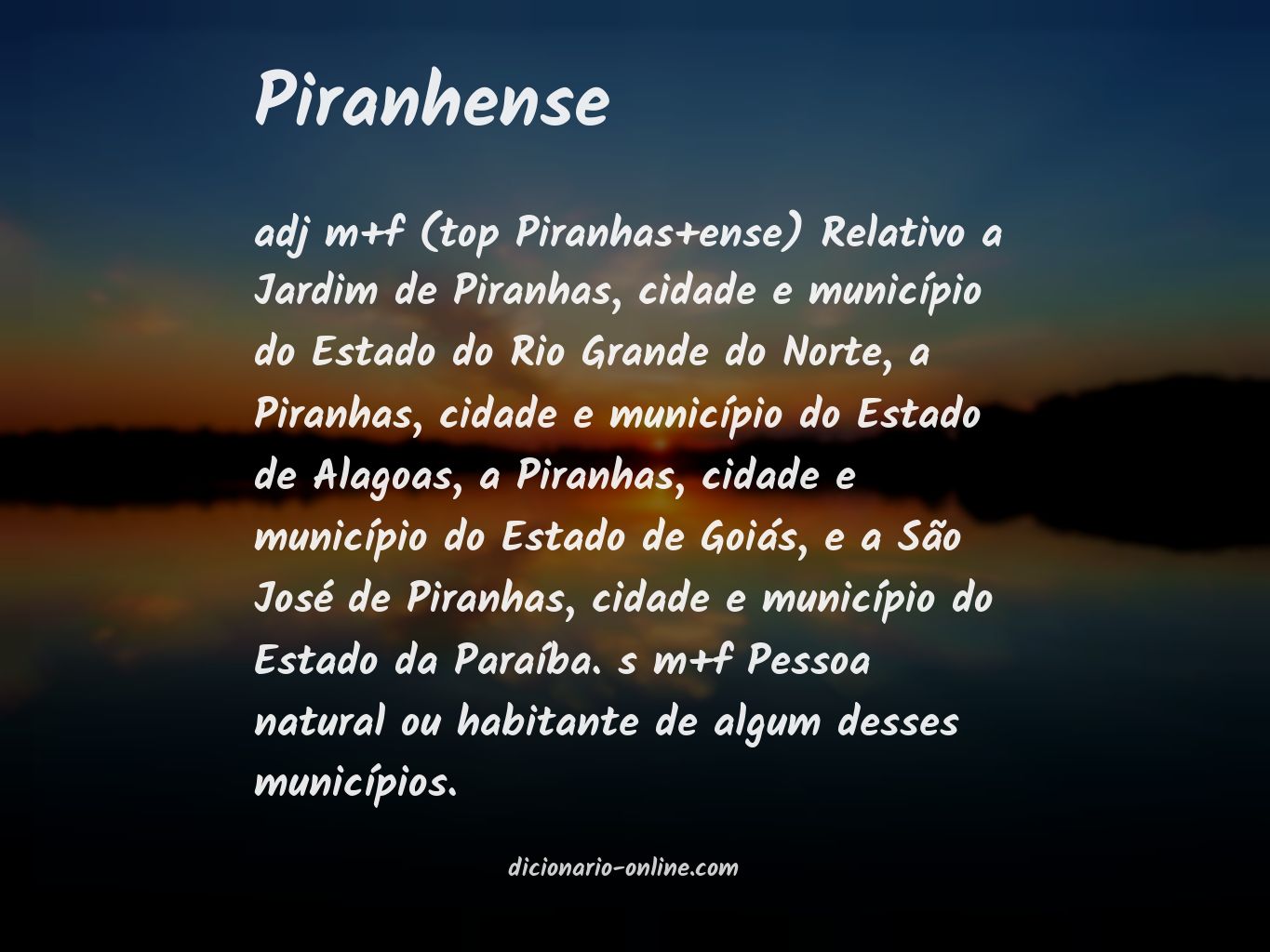 Significado de piranhense