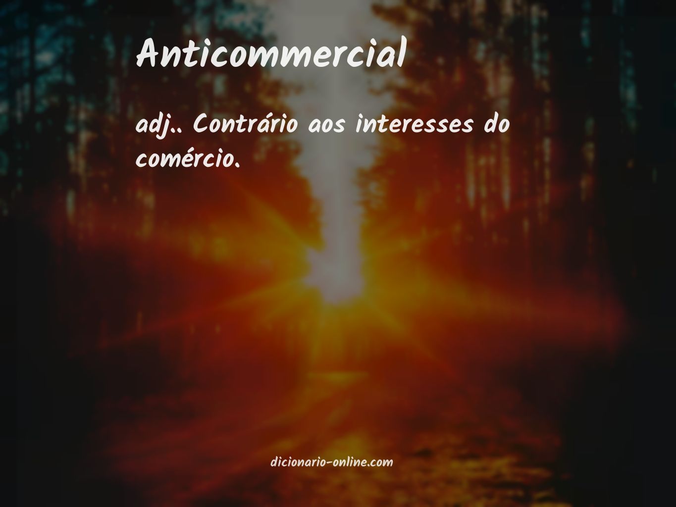 Significado de anticommercial