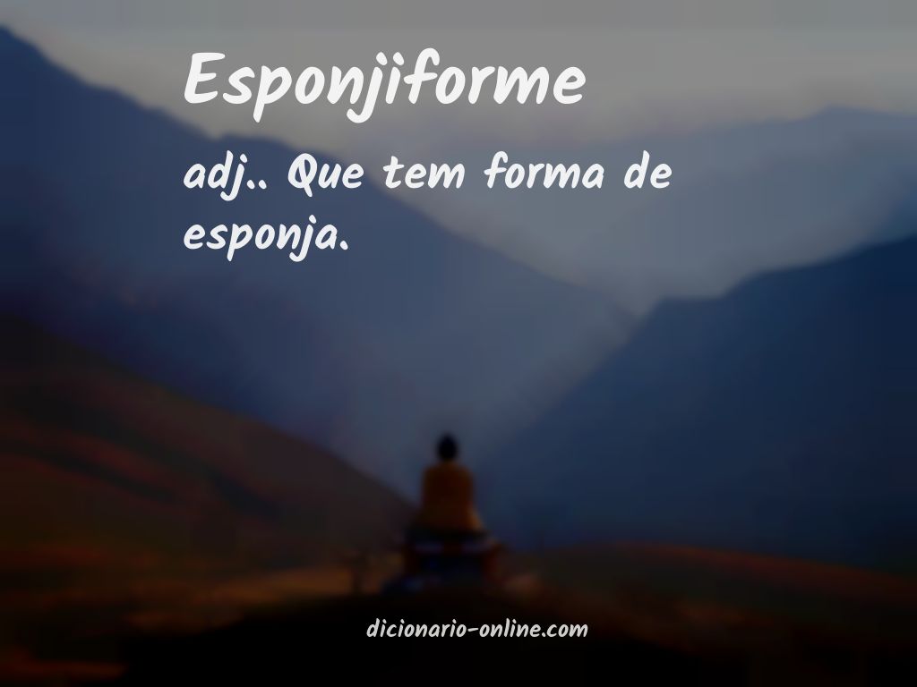 Significado de esponjiforme