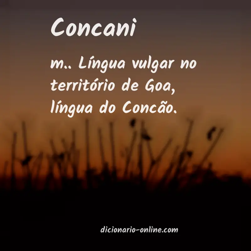 Significado de concani