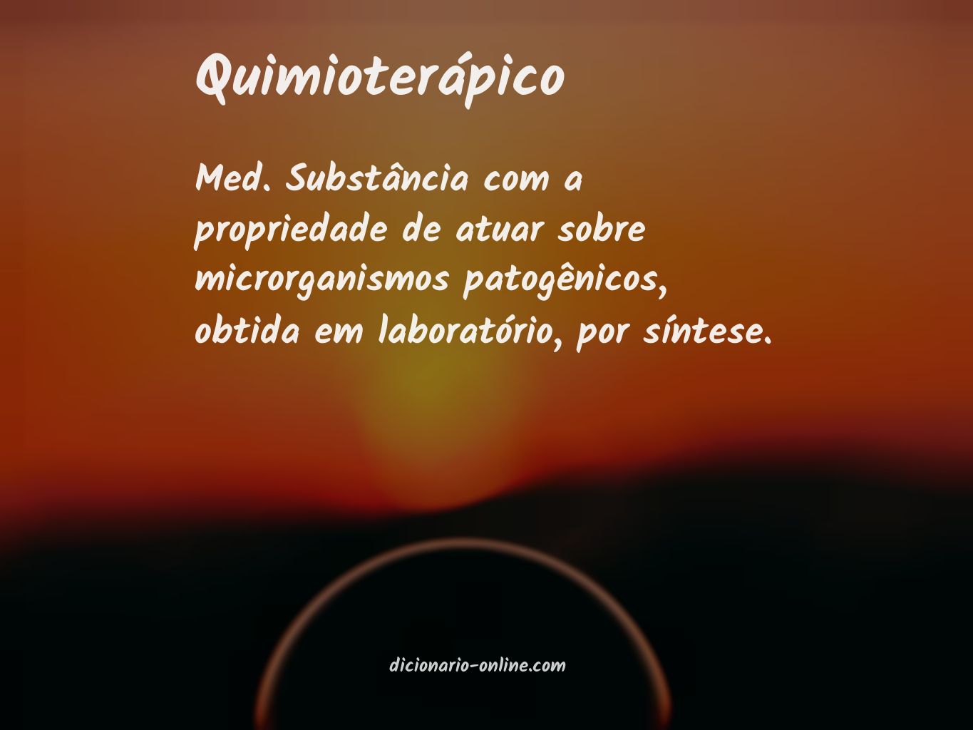 Significado de quimioterápico