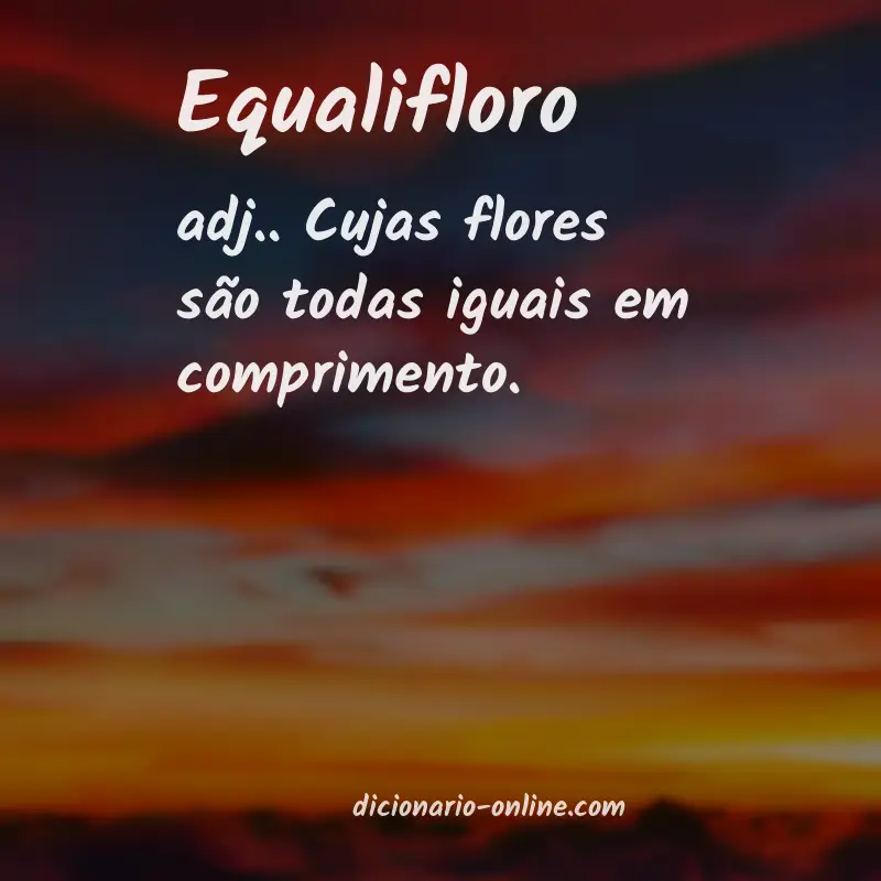 Significado de equalifloro