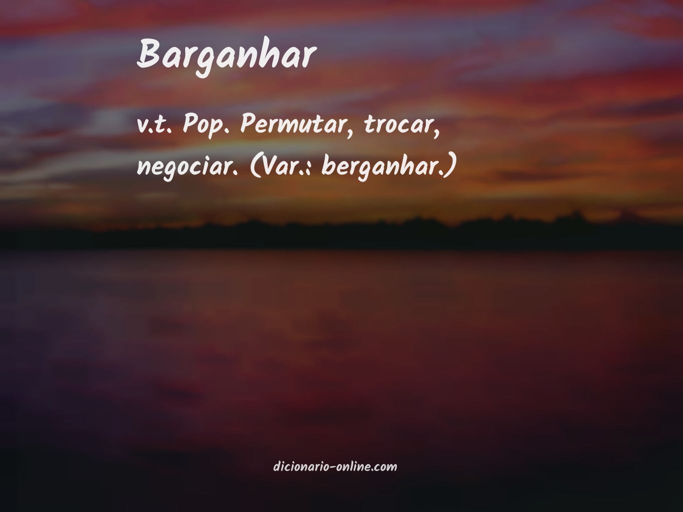 Significado de barganhar