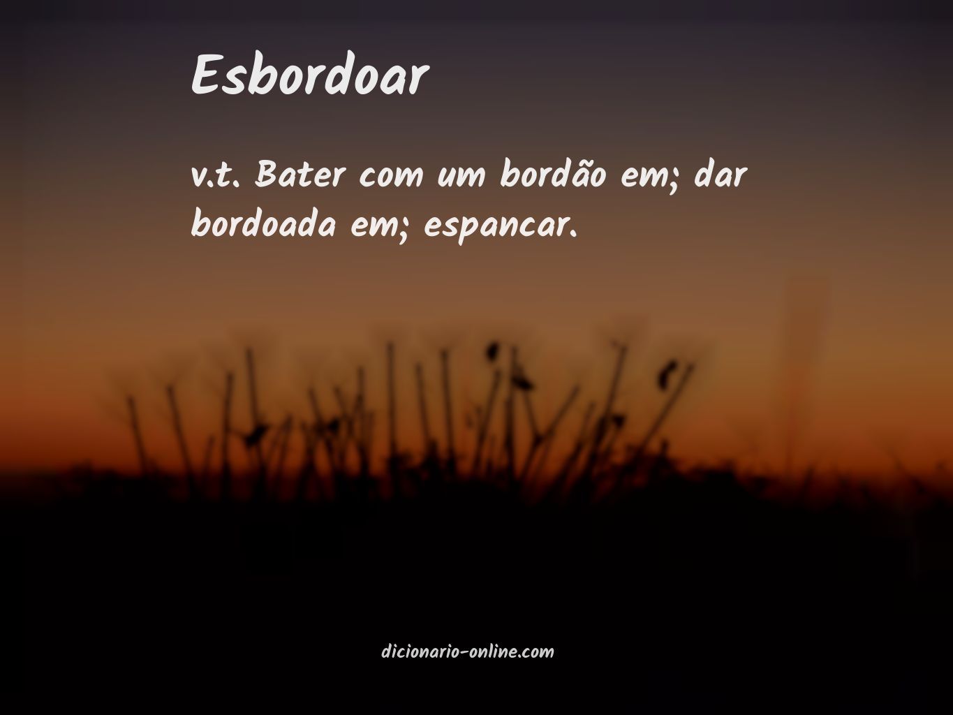 Significado de esbordoar