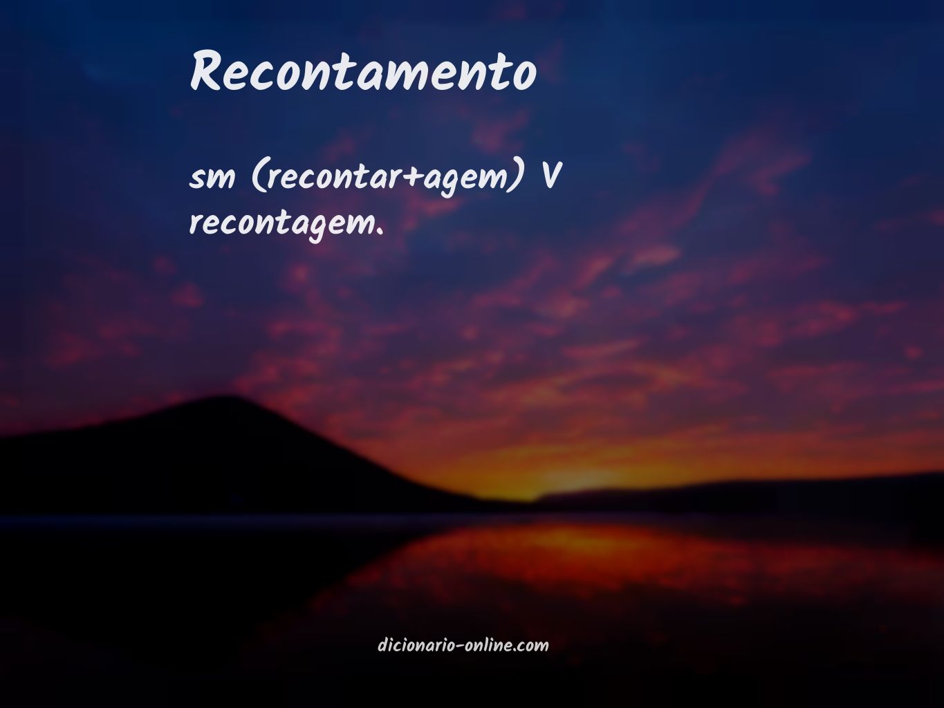 Significado de recontamento