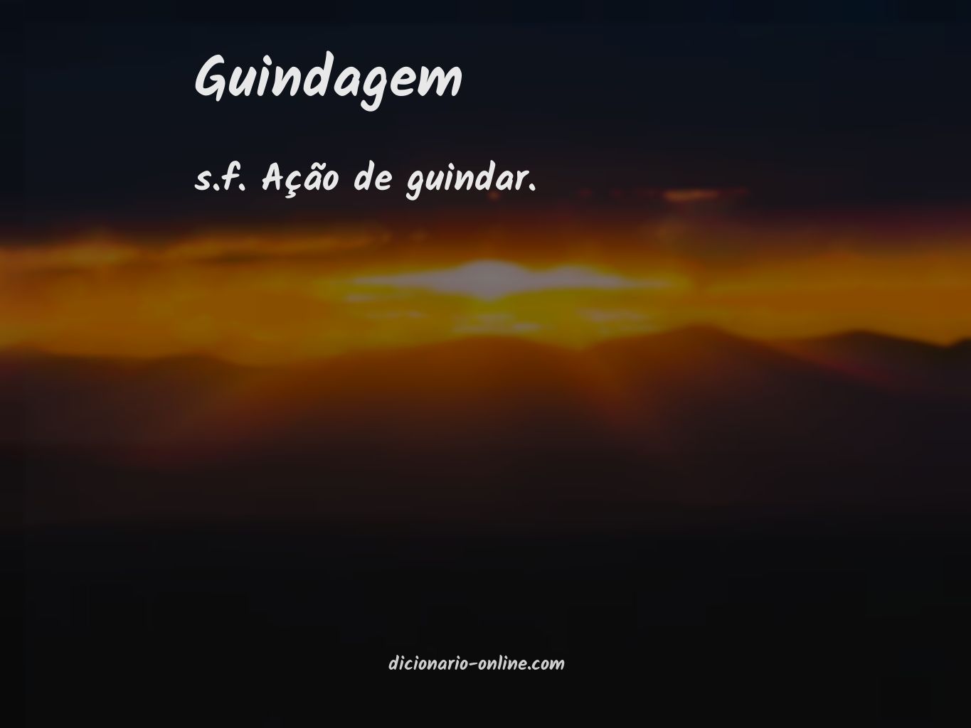 Significado de guindagem