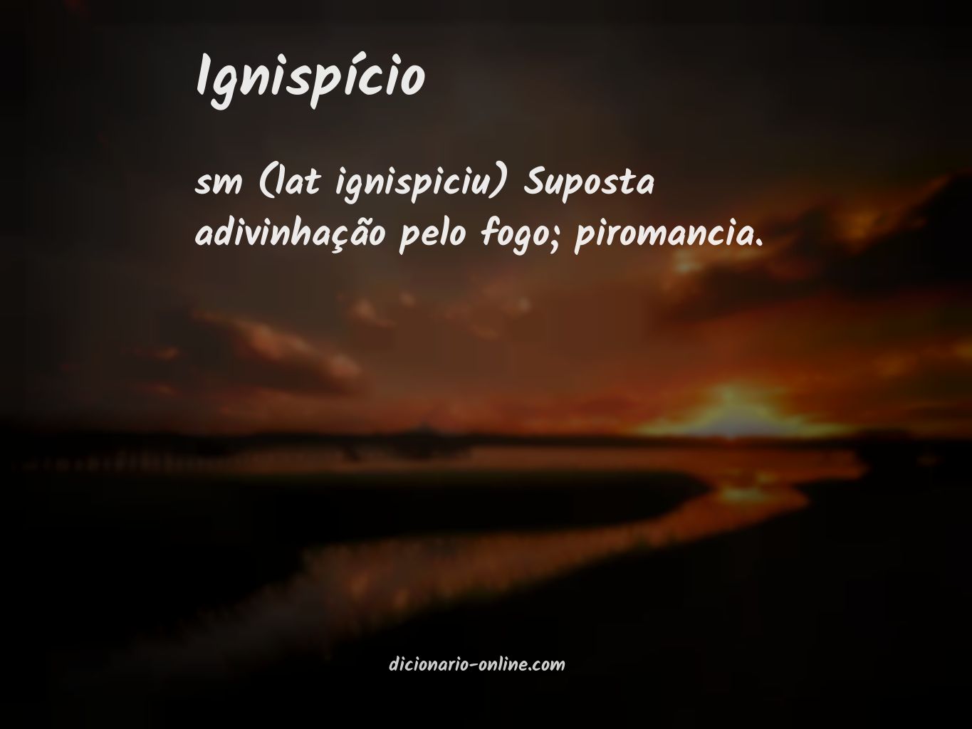 Significado de ignispício