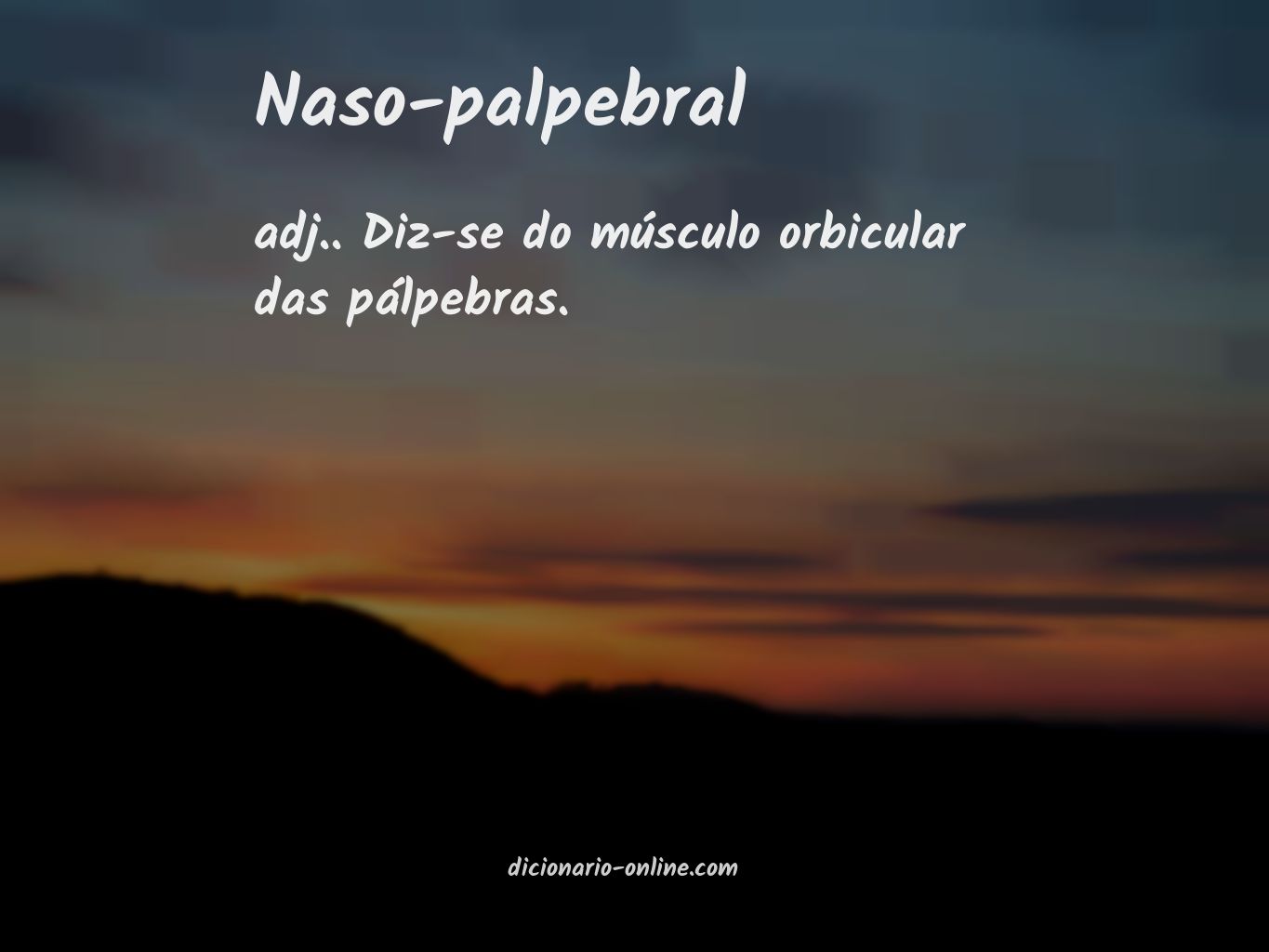 Significado de naso-palpebral