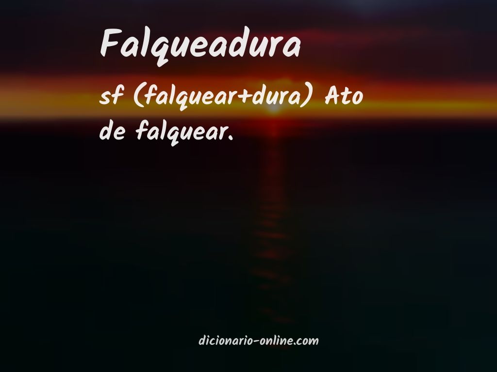 Significado de falqueadura