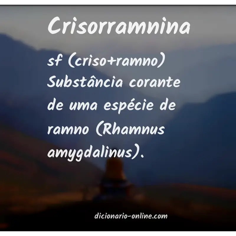 Significado de crisorramnina