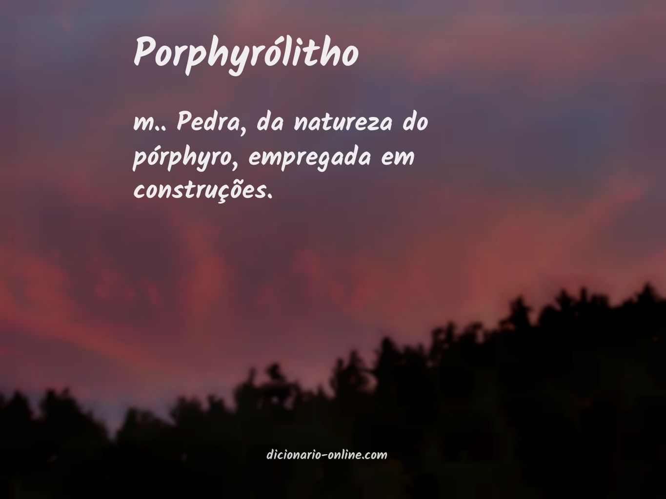 Significado de porphyrólitho
