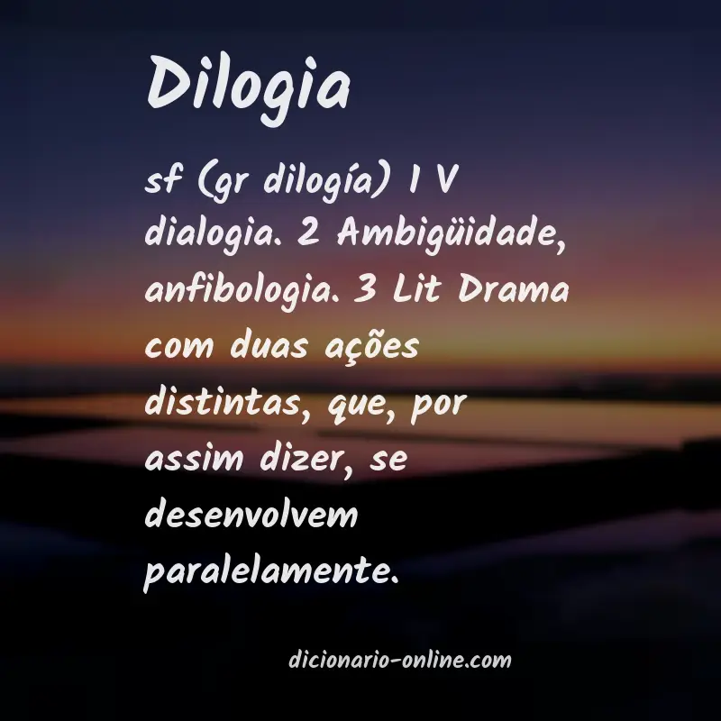 Significado de dilogia