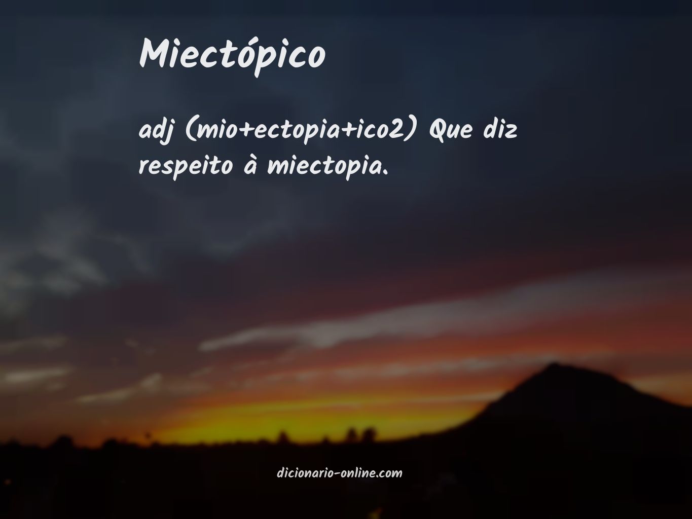 Significado de miectópico