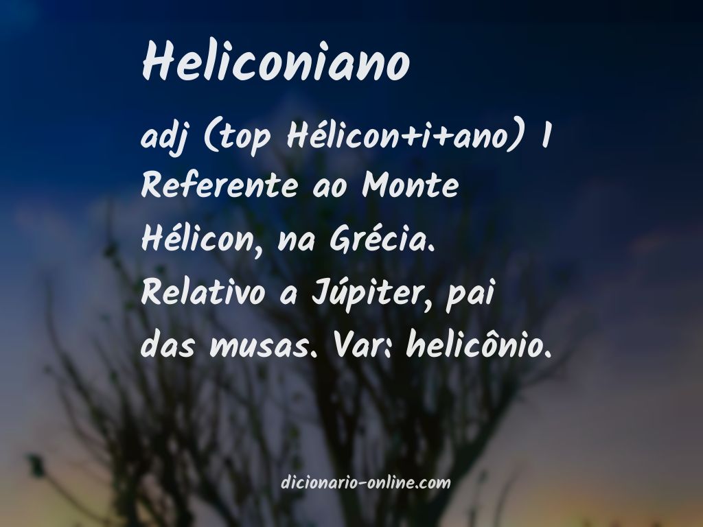 Significado de heliconiano