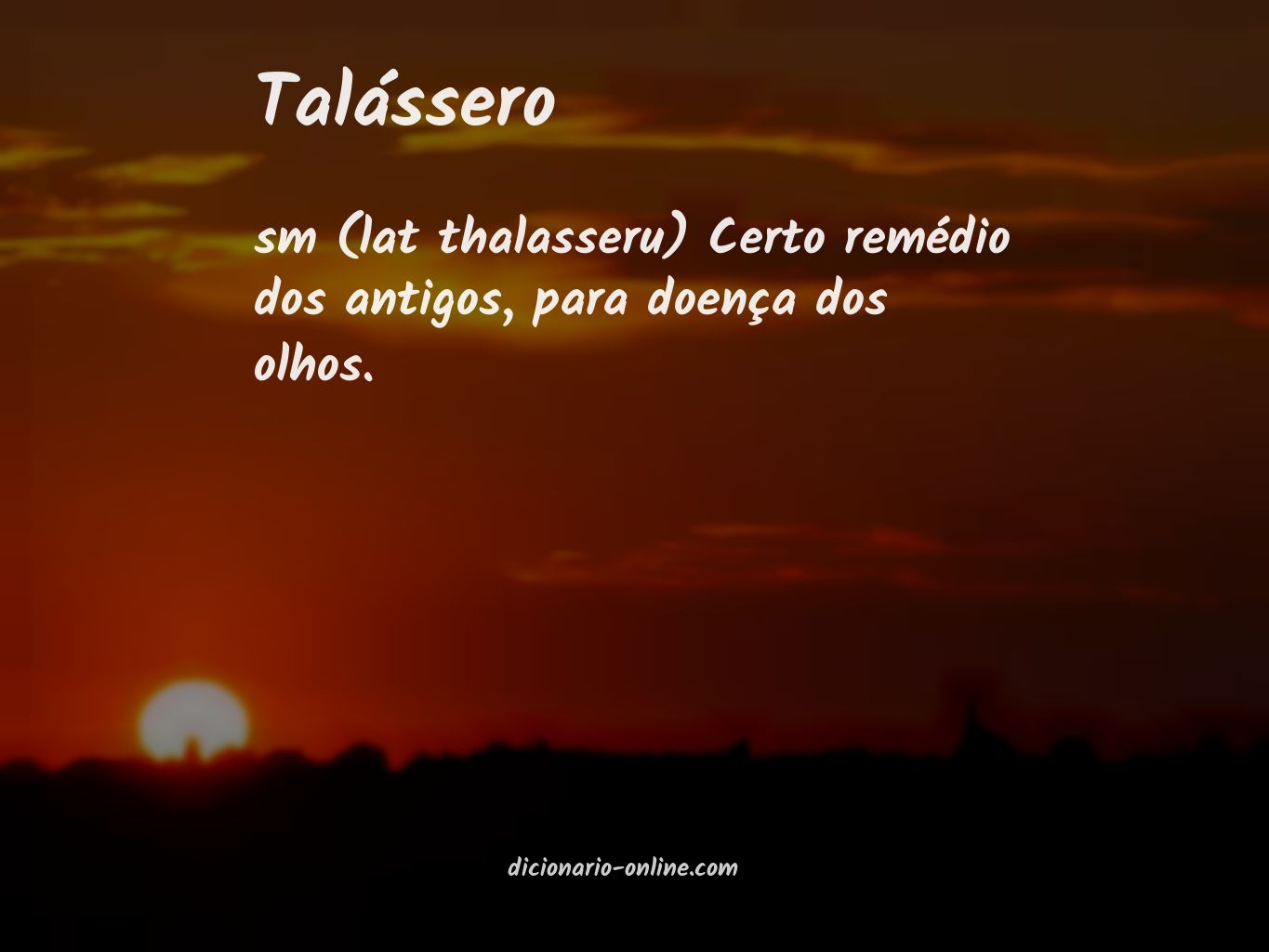 Significado de talássero