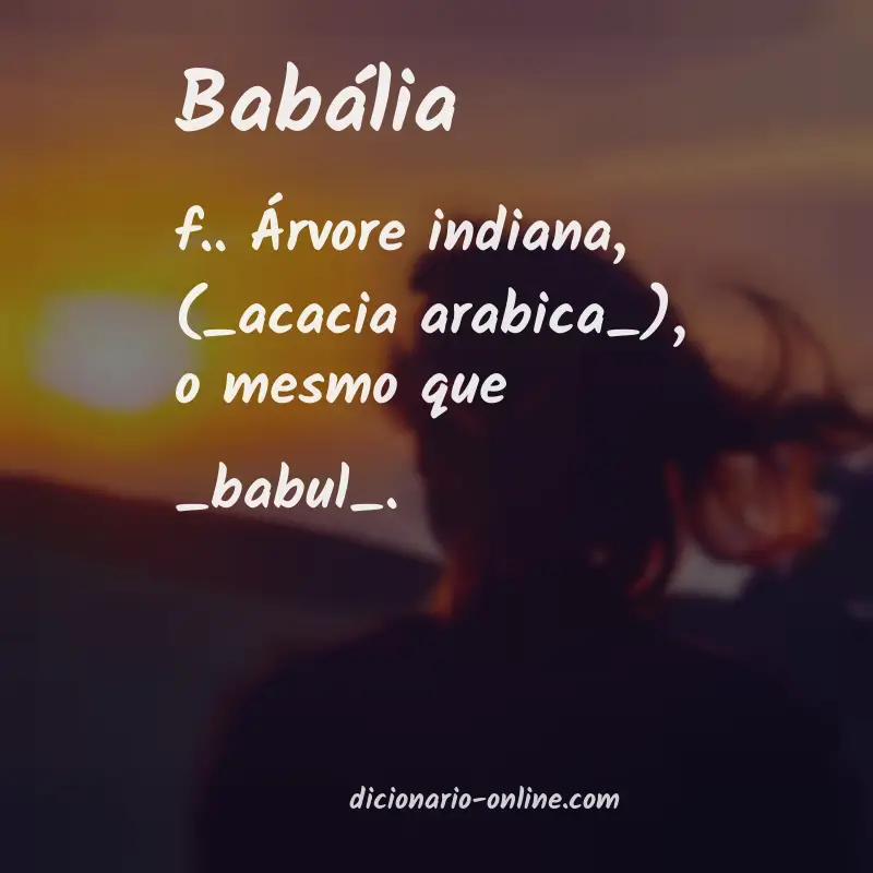 Significado de babália