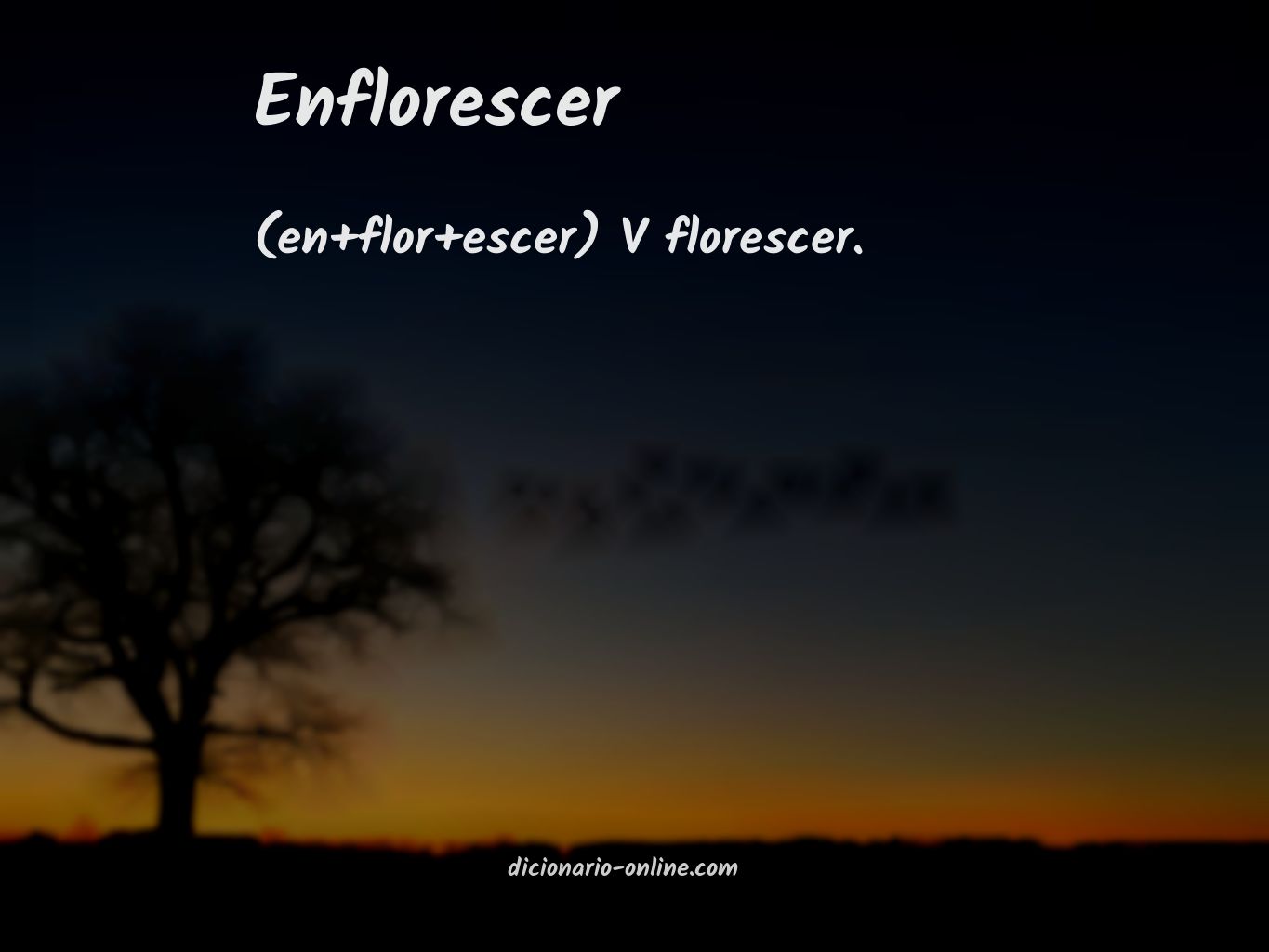 Significado de enflorescer